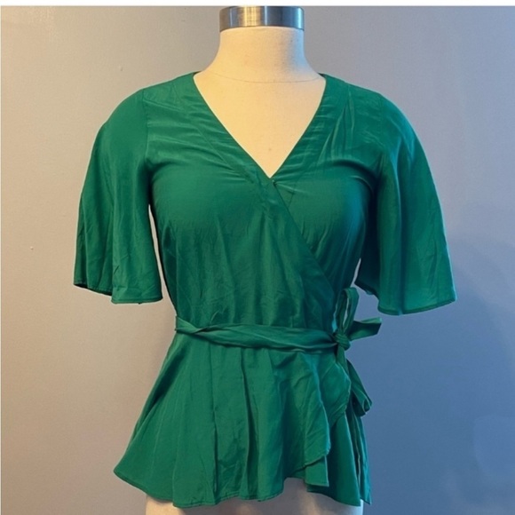 Ann Taylor LOFT Tied Waist Wrap Top - Picture 3 of 3